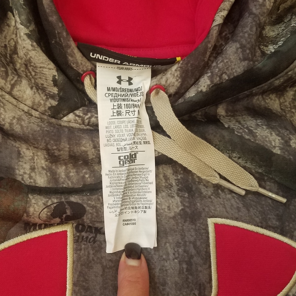 Under Armour Mossy Oak Treestand fleece lined hoodie sweatshirt - Picture 4 of 7